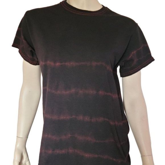 Black Printed Handmade Tie Dye Heavy Cotton Shirt - Picture 1 of 4